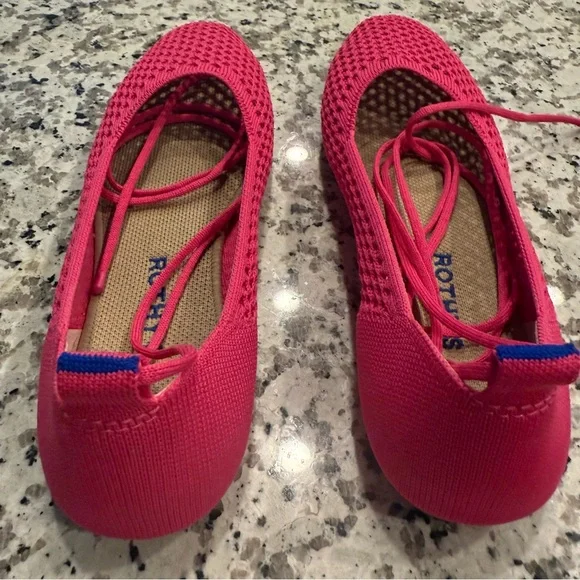 Rothy's Square Mesh Wrap - 8.5 Pink Women's Shoes - Picture 2 of 5